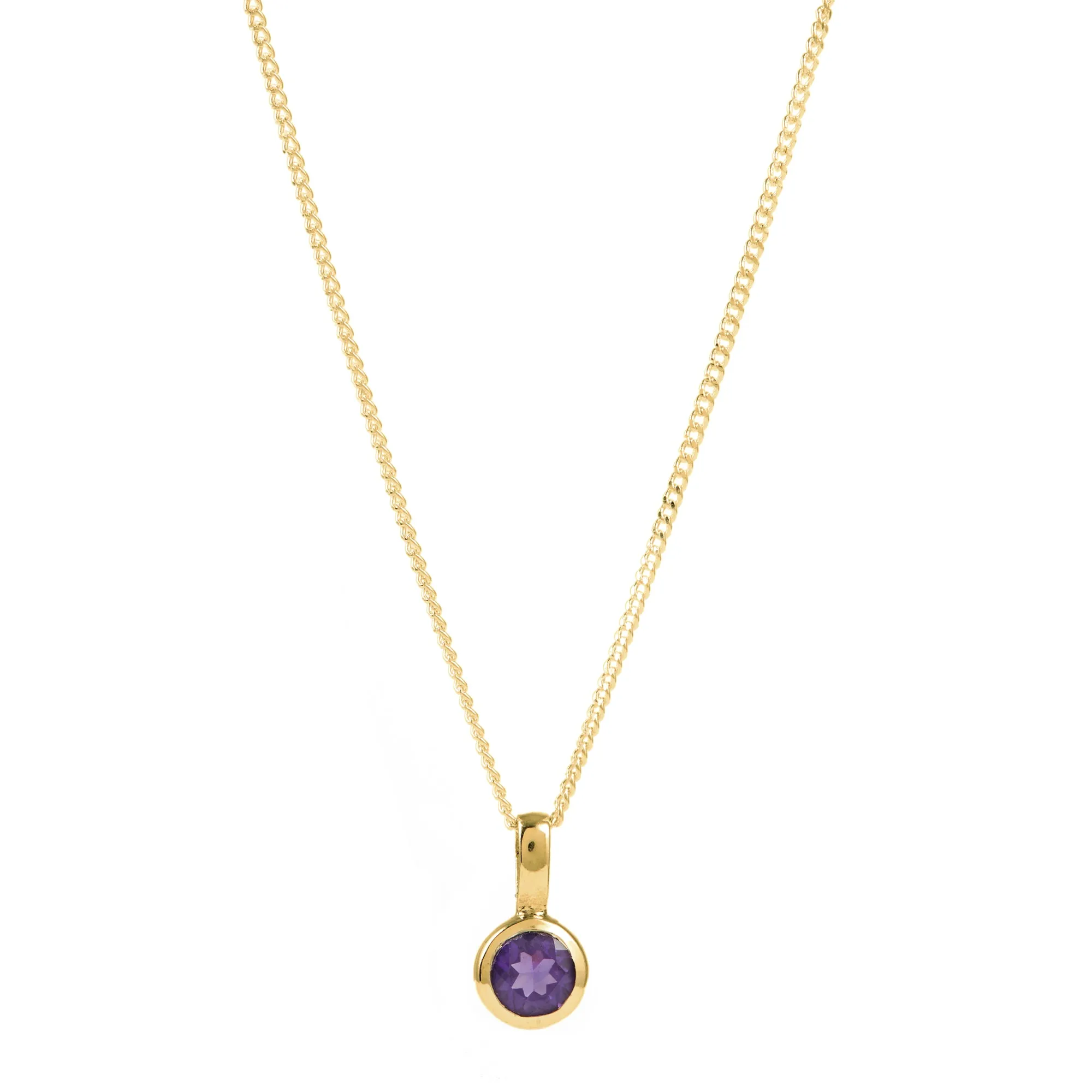 Birthstone Charm Pendants - Gold
