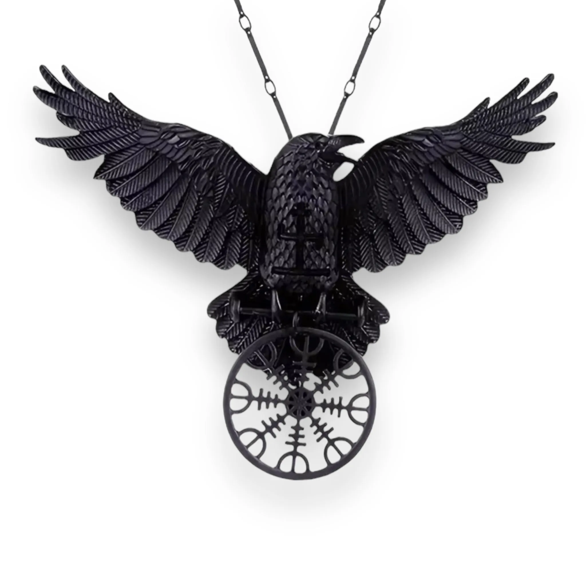 Black Dark Magic Raven Necklace