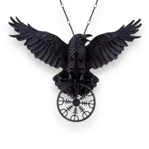 Black Dark Magic Raven Necklace