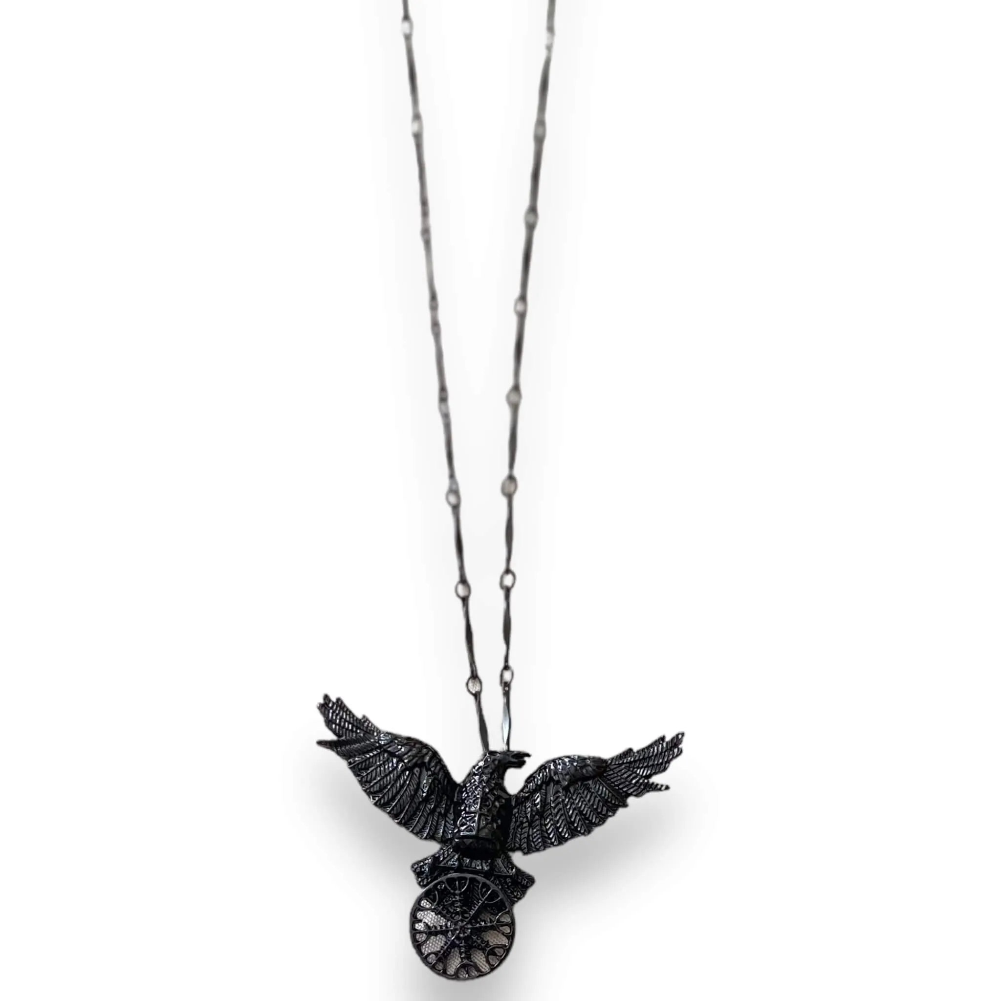 Black Dark Magic Raven Necklace