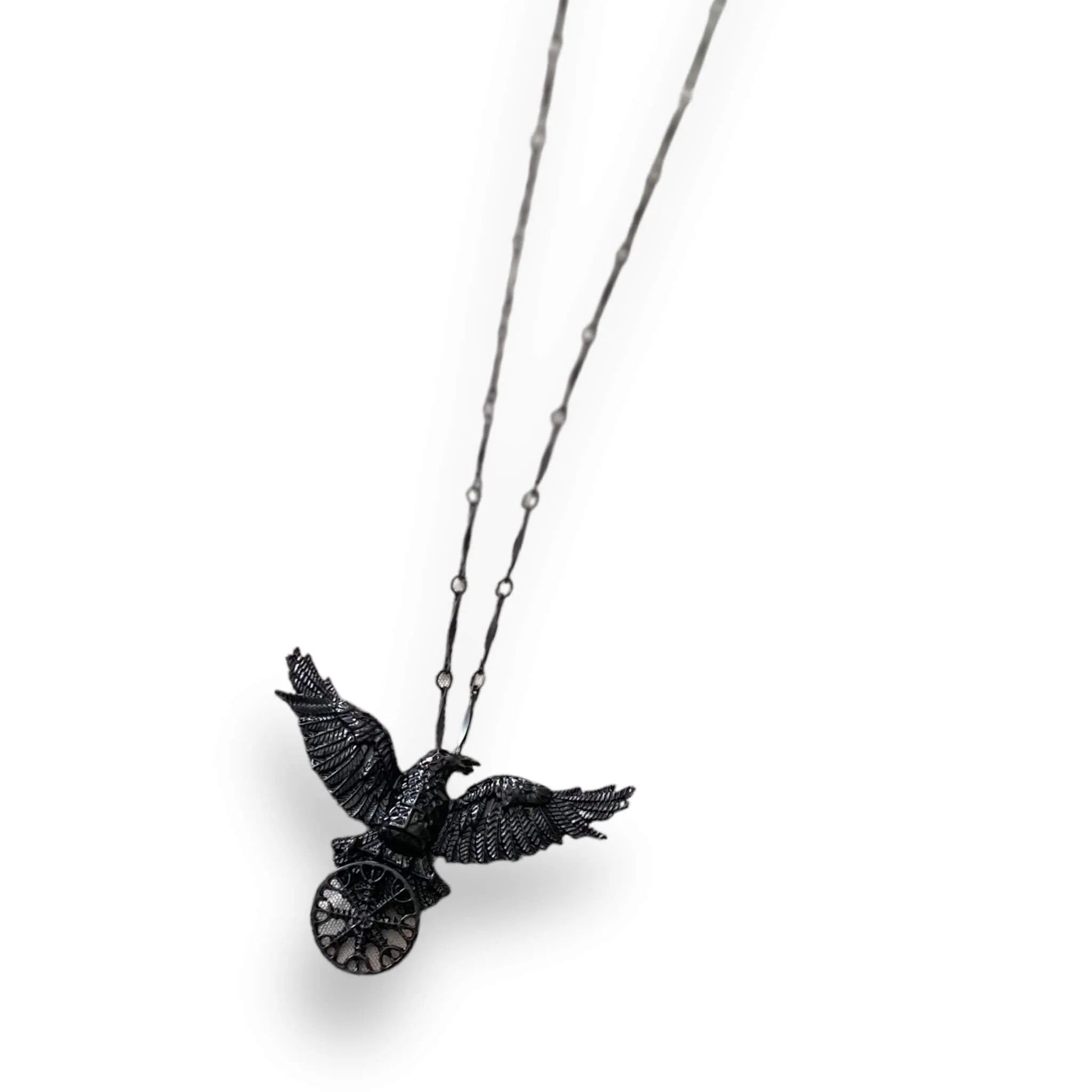 Black Dark Magic Raven Necklace
