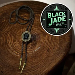 Black Stone Antique Brass Necktie