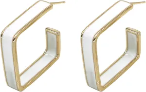 Black White Earrings for Women Sparkly Geometric Dangle Drop Statement Jewelry