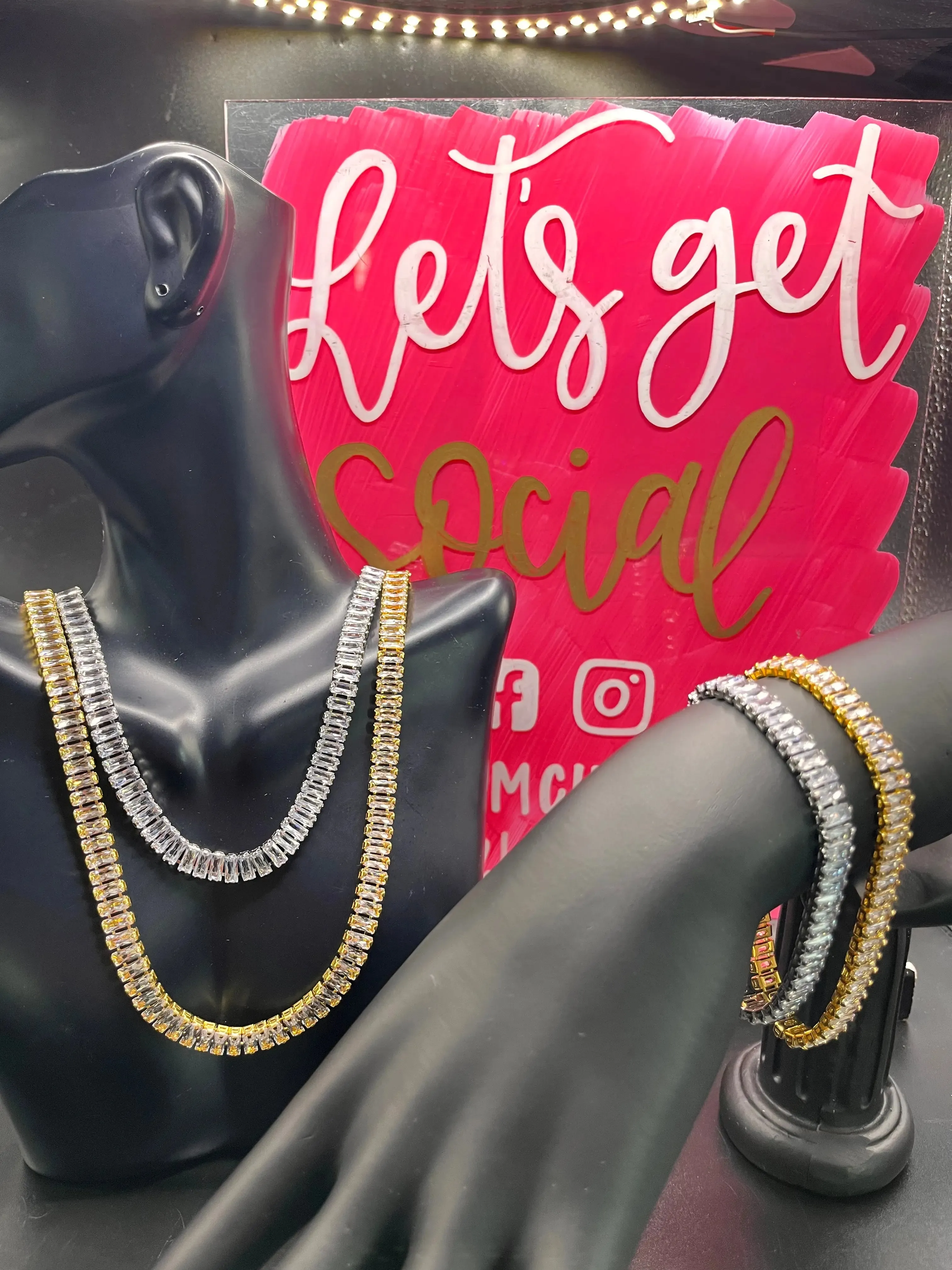 Bling Tennis Bracelet Necklaces