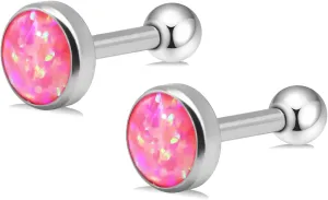 BLISI 16g Titanium Internally Threaded Earrings with Screw Back for Sensitive Ears Hypoallergenic Cartilage Tragus Helix Ear Piercing Diameter