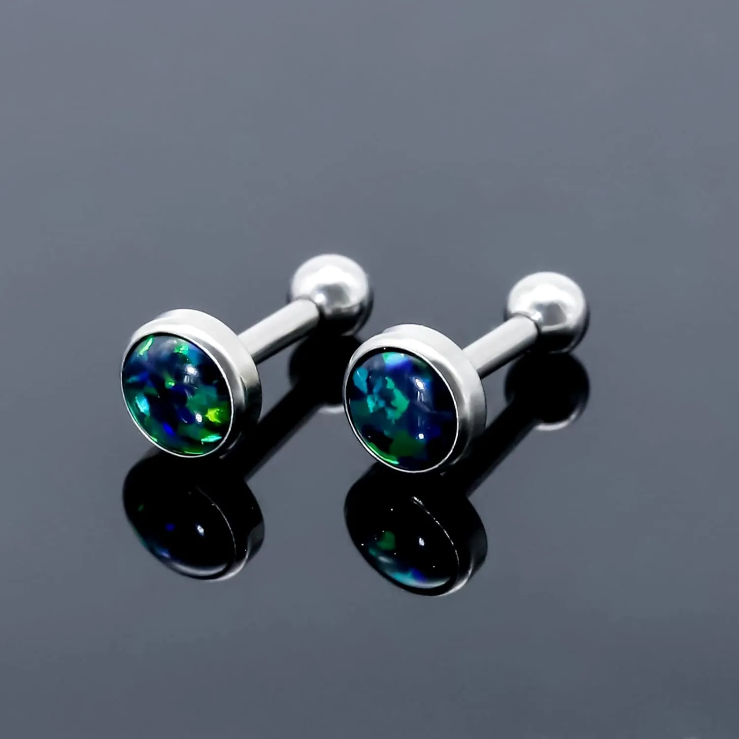 BLISI 16g Titanium Internally Threaded Earrings with Screw Back for Sensitive Ears Hypoallergenic Cartilage Tragus Helix Ear Piercing Diameter