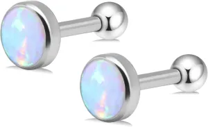 BLISI 16g Titanium Internally Threaded Earrings with Screw Back for Sensitive Ears Hypoallergenic Cartilage Tragus Helix Ear Piercing Diameter