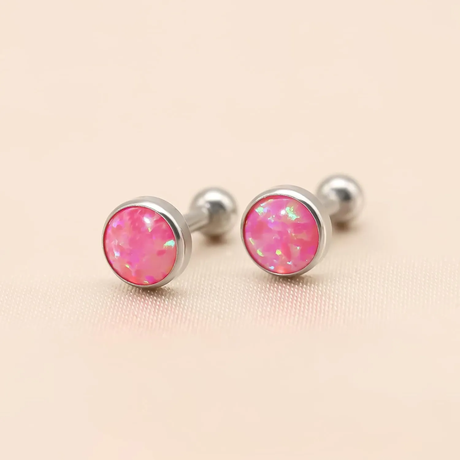 BLISI 16g Titanium Internally Threaded Earrings with Screw Back for Sensitive Ears Hypoallergenic Cartilage Tragus Helix Ear Piercing Diameter