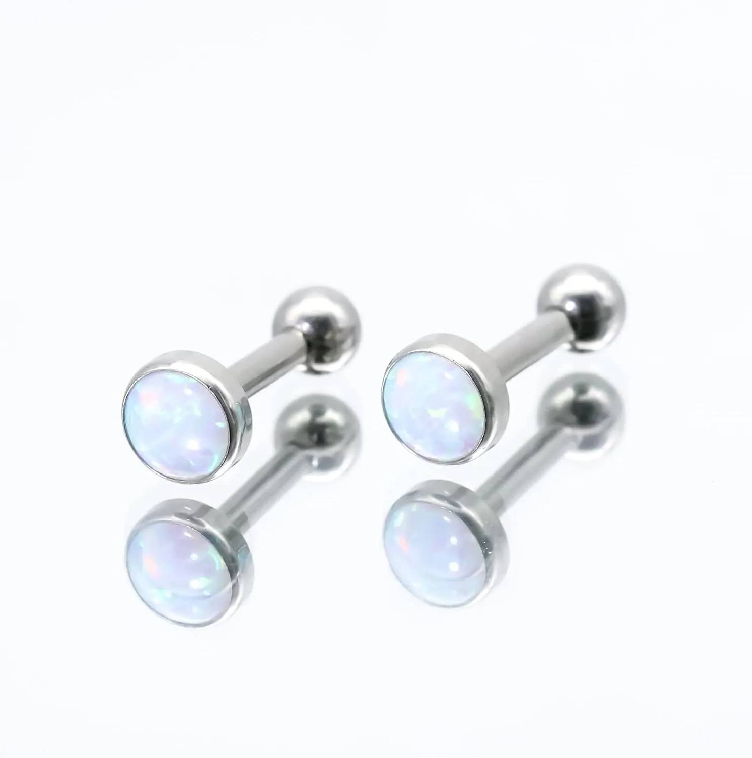 BLISI 16g Titanium Internally Threaded Earrings with Screw Back for Sensitive Ears Hypoallergenic Cartilage Tragus Helix Ear Piercing Diameter