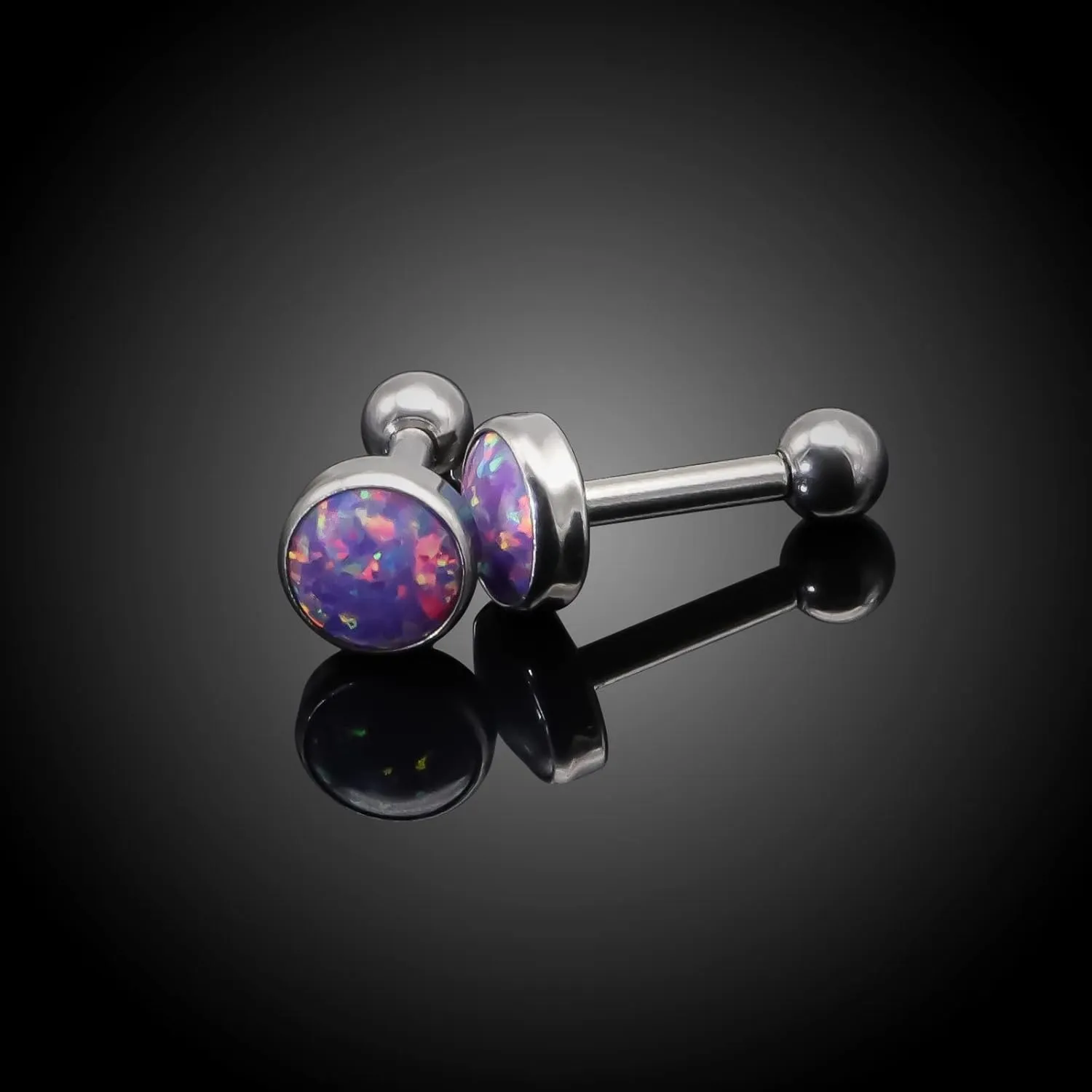 BLISI 16g Titanium Internally Threaded Earrings with Screw Back for Sensitive Ears Hypoallergenic Cartilage Tragus Helix Ear Piercing Diameter