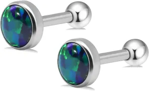 BLISI 16g Titanium Internally Threaded Earrings with Screw Back for Sensitive Ears Hypoallergenic Cartilage Tragus Helix Ear Piercing Diameter