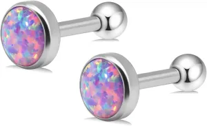 BLISI 16g Titanium Internally Threaded Earrings with Screw Back for Sensitive Ears Hypoallergenic Cartilage Tragus Helix Ear Piercing Diameter