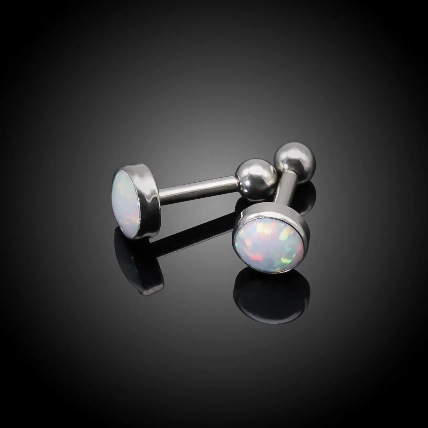 BLISI 16g Titanium Internally Threaded Earrings with Screw Back for Sensitive Ears Hypoallergenic Cartilage Tragus Helix Ear Piercing Diameter