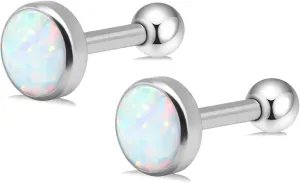 BLISI 16g Titanium Internally Threaded Earrings with Screw Back for Sensitive Ears Hypoallergenic Cartilage Tragus Helix Ear Piercing Diameter
