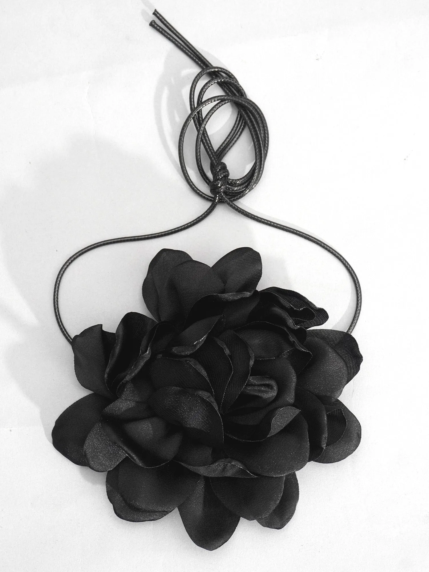Bohemian Flower Satin Line Choker Necklace