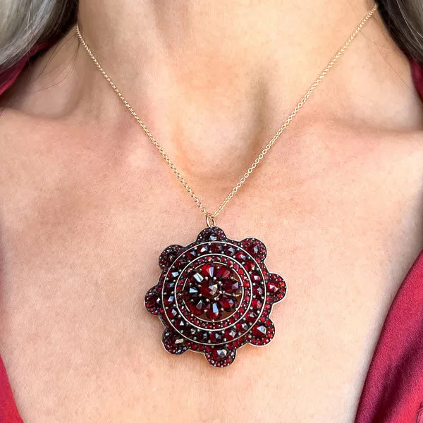 Bohemian Garnet Pin/Pendant