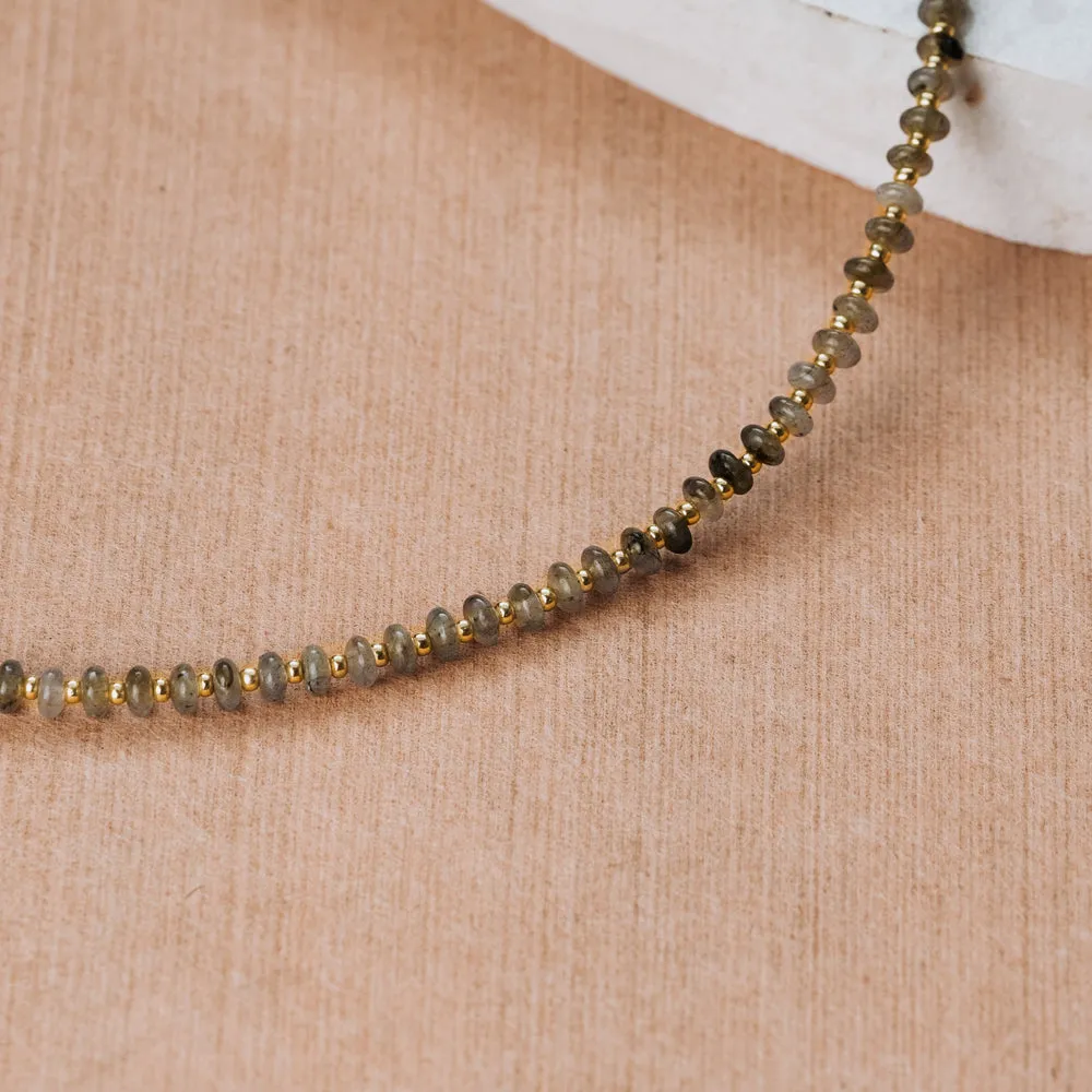 Bohemian Gray Labradorite Necklace