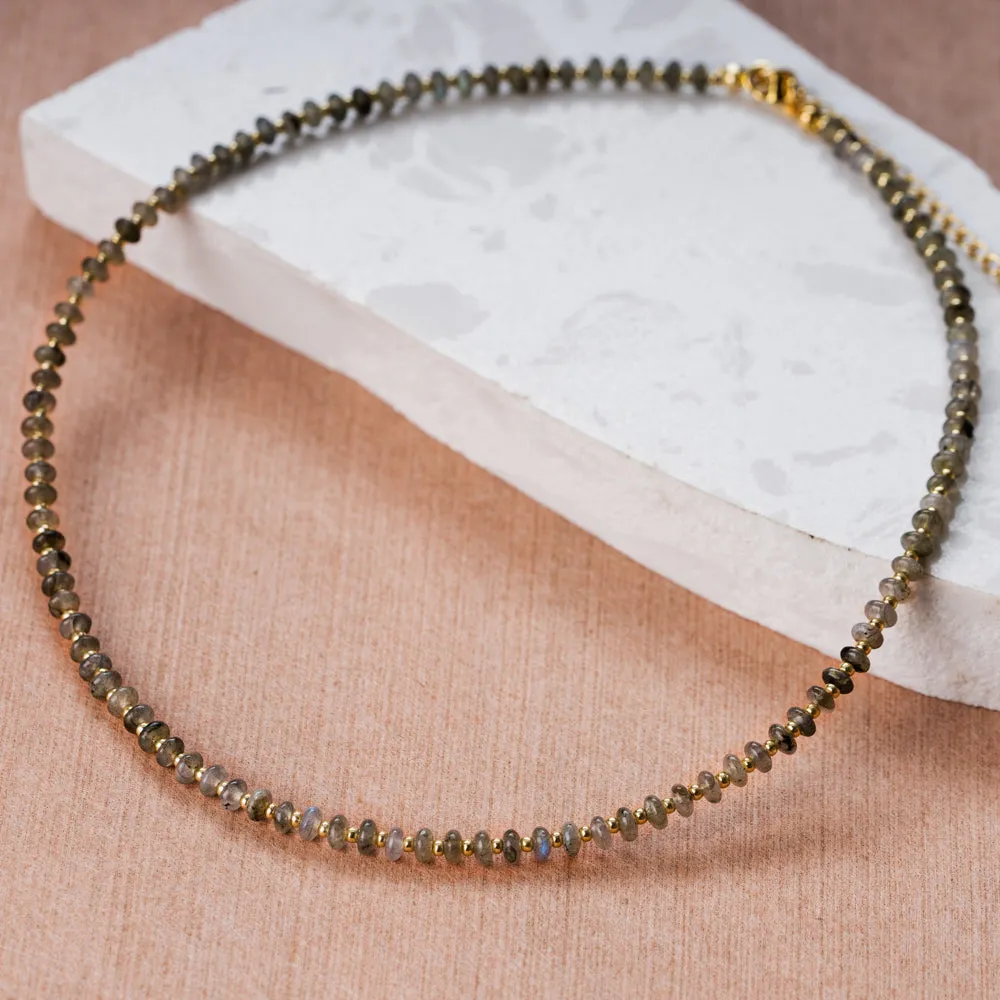 Bohemian Gray Labradorite Necklace