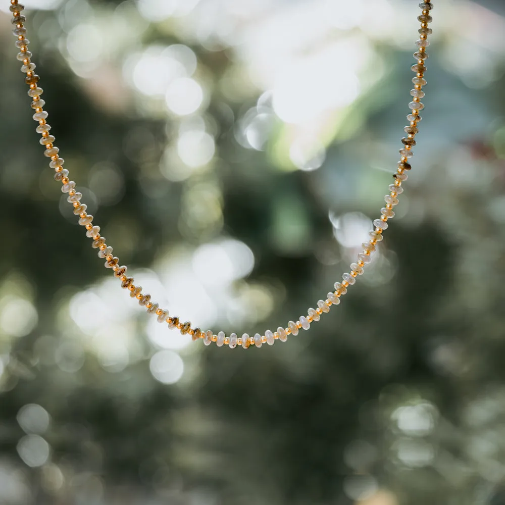 Bohemian Gray Labradorite Necklace