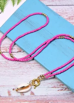 Boho Hippie Necklace Shell Pendant