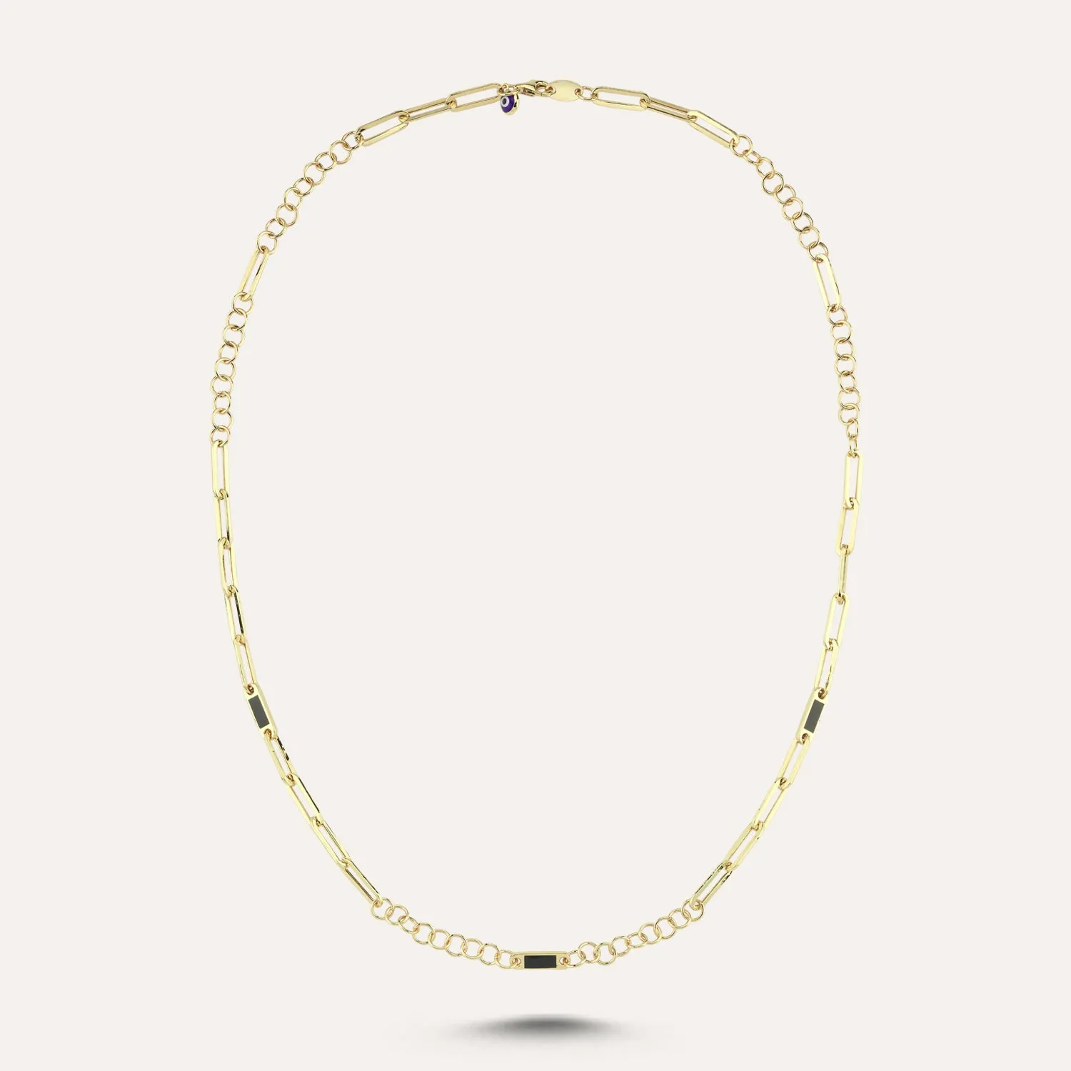 Bold Enamel Link Chain Necklace