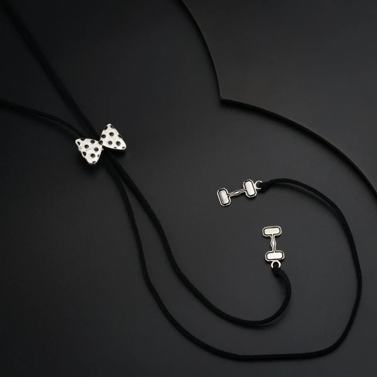 Bolo Tie - Polka dots bow
