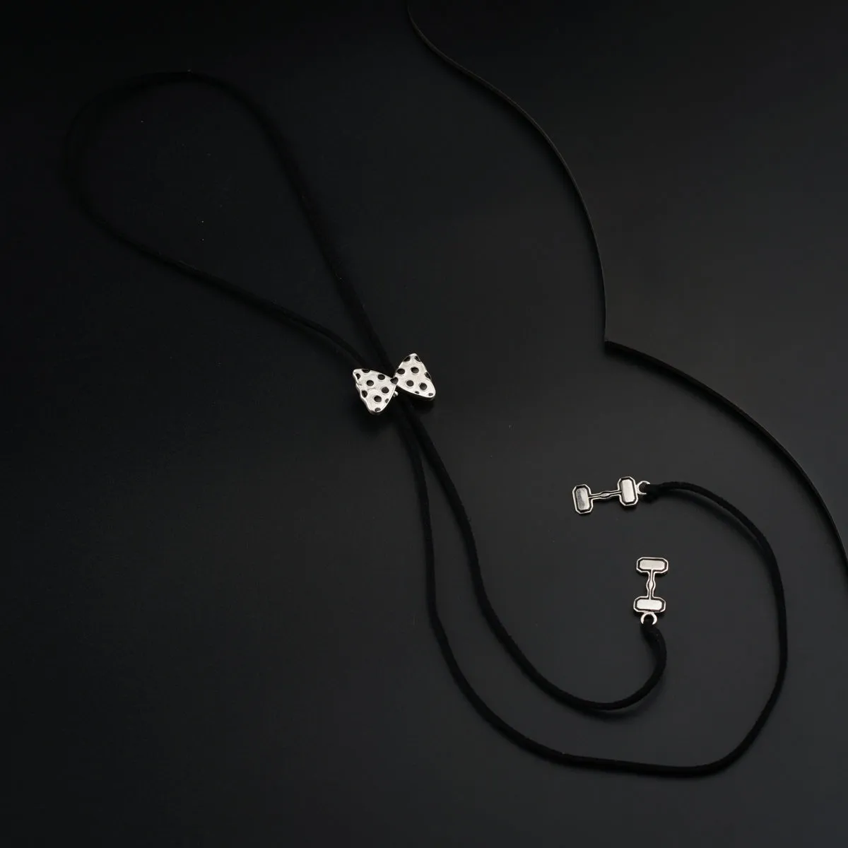 Bolo Tie - Polka dots bow