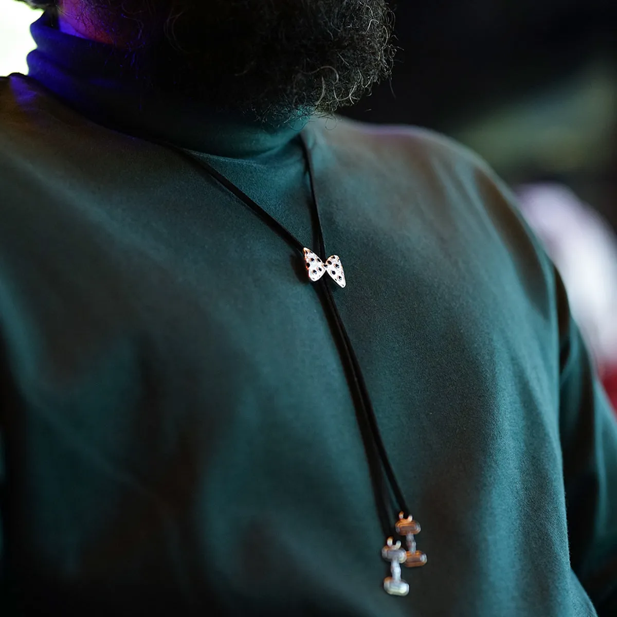 Bolo Tie - Polka dots bow