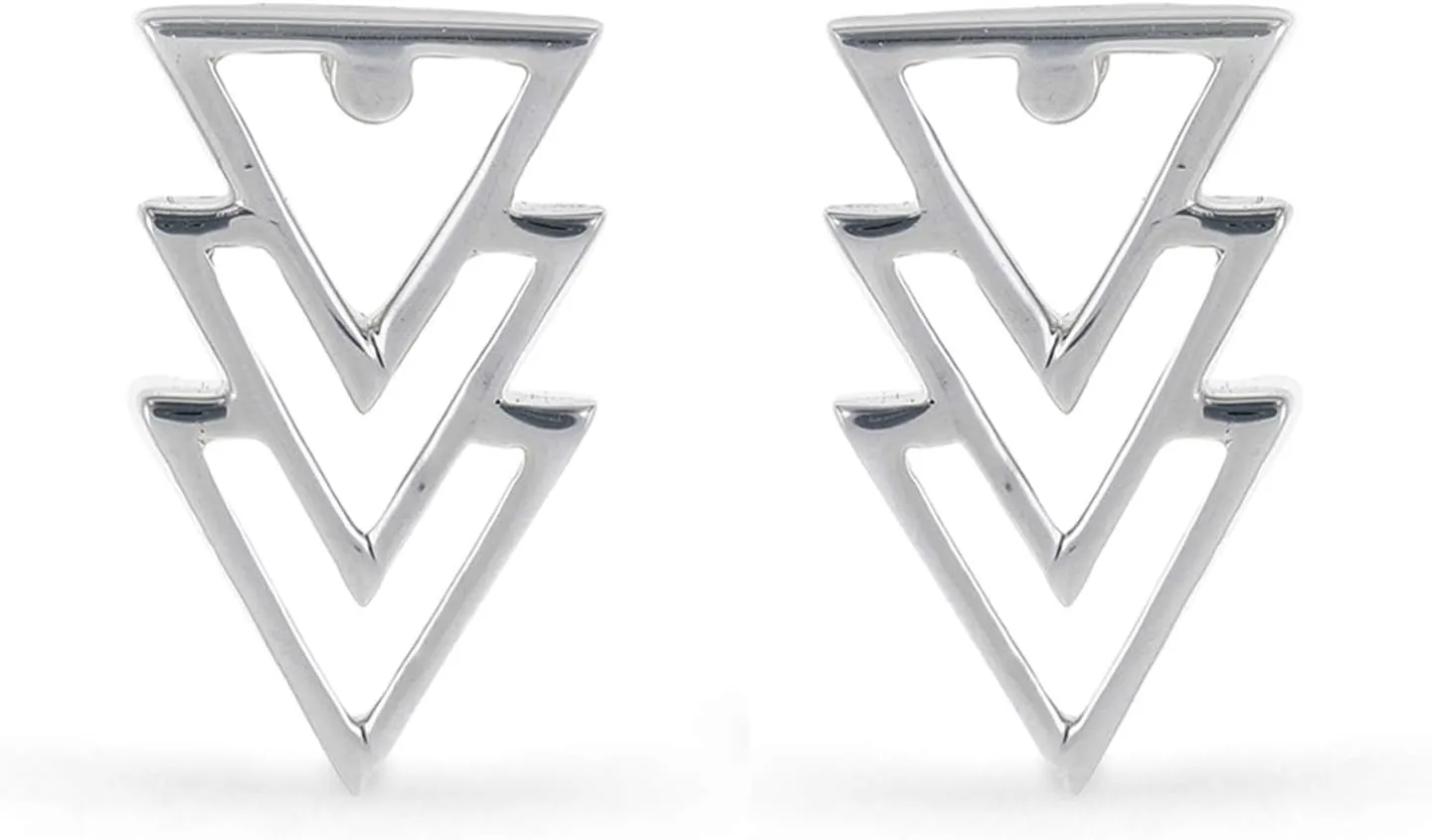 Boma Jewelry Sterling Silver Triangle Geometric Stud Earrings