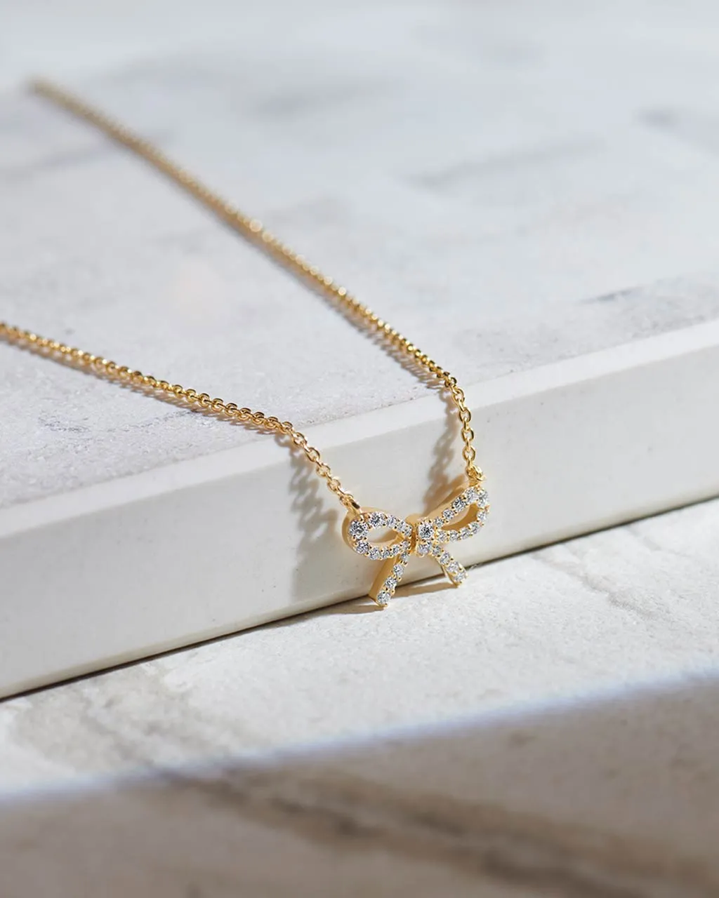 Bow Diamond Necklace