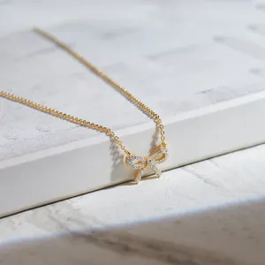 Bow Diamond Necklace