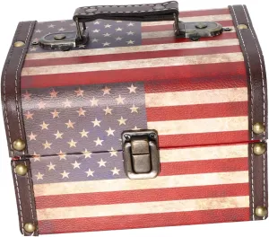 Box Vintage Storage Box Small Holder Travel Case Organizer Wedding Rustic Simple Colorful Wood