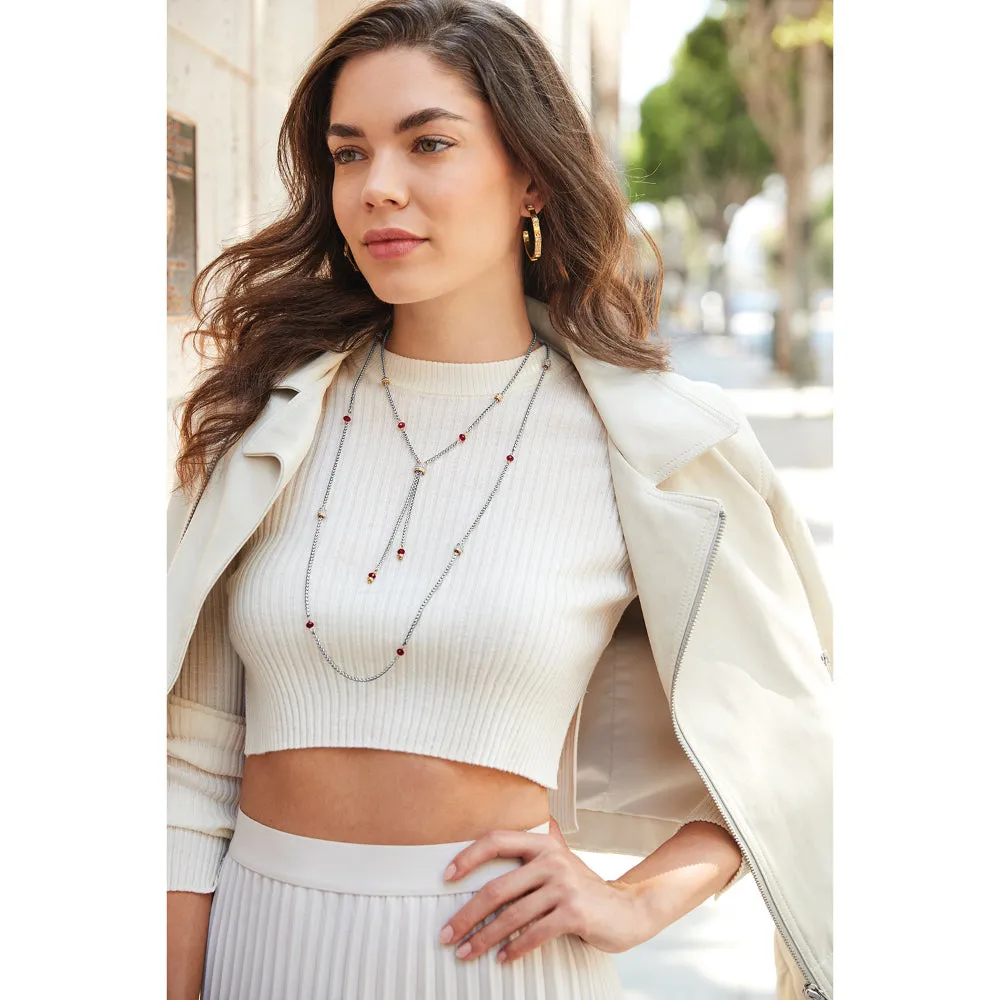 Brighton Meridian Two Tone Petite Y Necklace