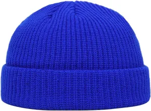 Brimless Hat Adjustable Rolled Cuff Brimless Cap for Men & Women Street Casual Fashion Outdoor Retro No Brim Hat