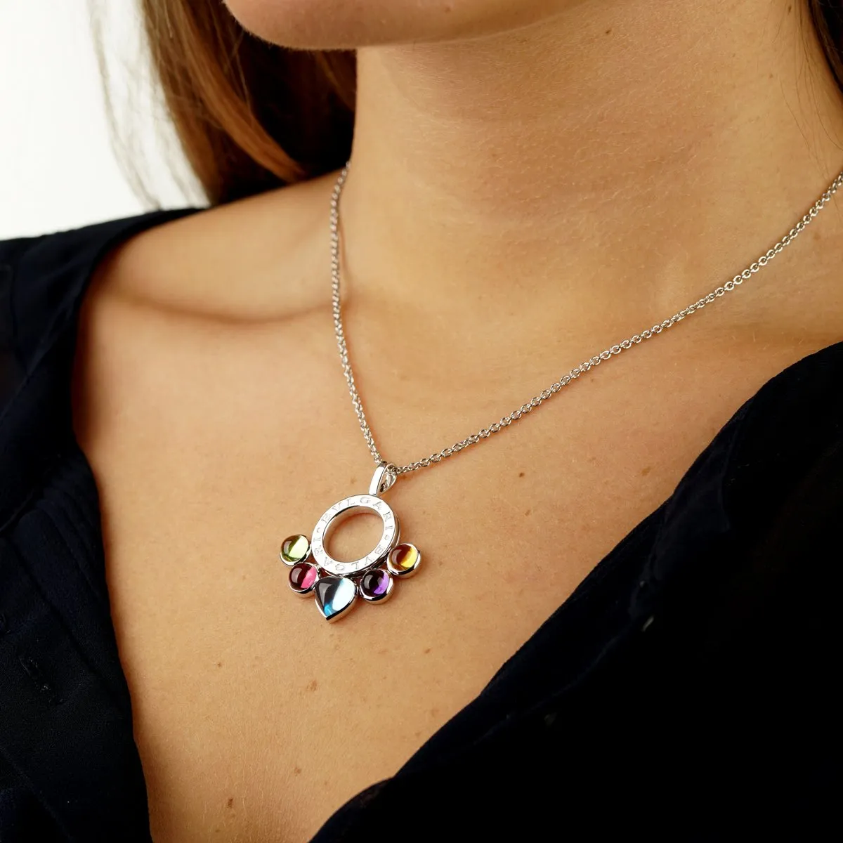Bvlgari Allegra White Gold Gemstone Necklace