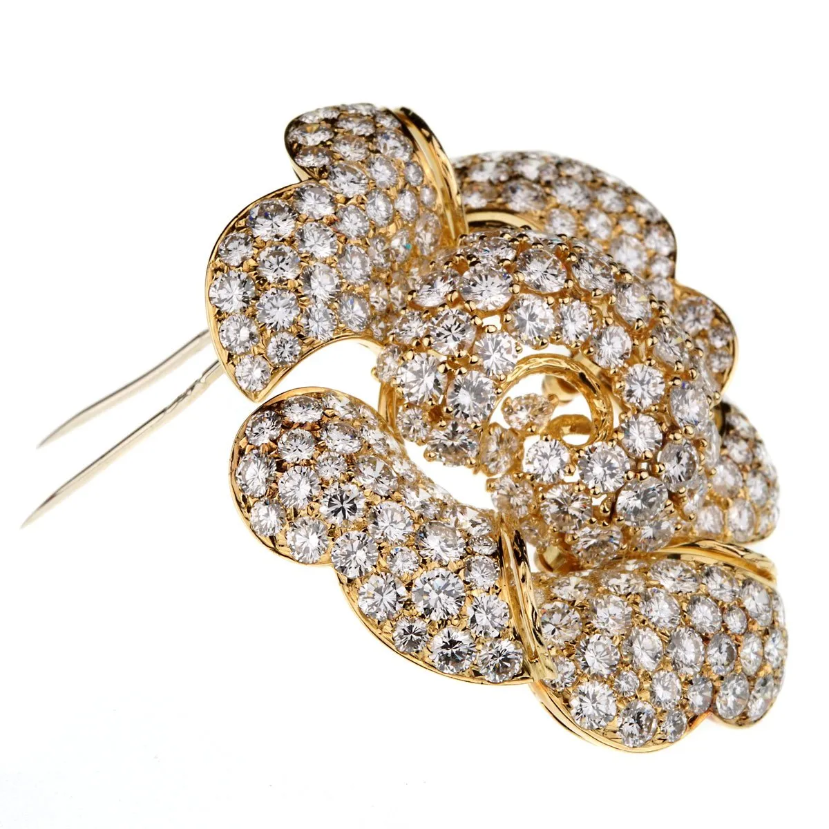 Bvlgari La Dolce Vita 34 Carat Diamond Yellow Gold Brooch