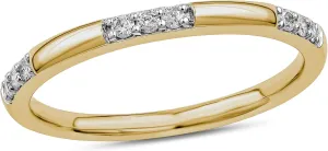 Cali Trove, Gold Vermeil Plated Diamond Wedding Rings For Women in 925 Sterling Silver | 1/20, 1/10, 1/6 CT Diamond Stackable Rings for Women | Gold Silver Rings for Women | Anniversary Band for Women