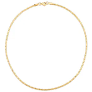 Calla Flat Rope Chain Necklace Gold
