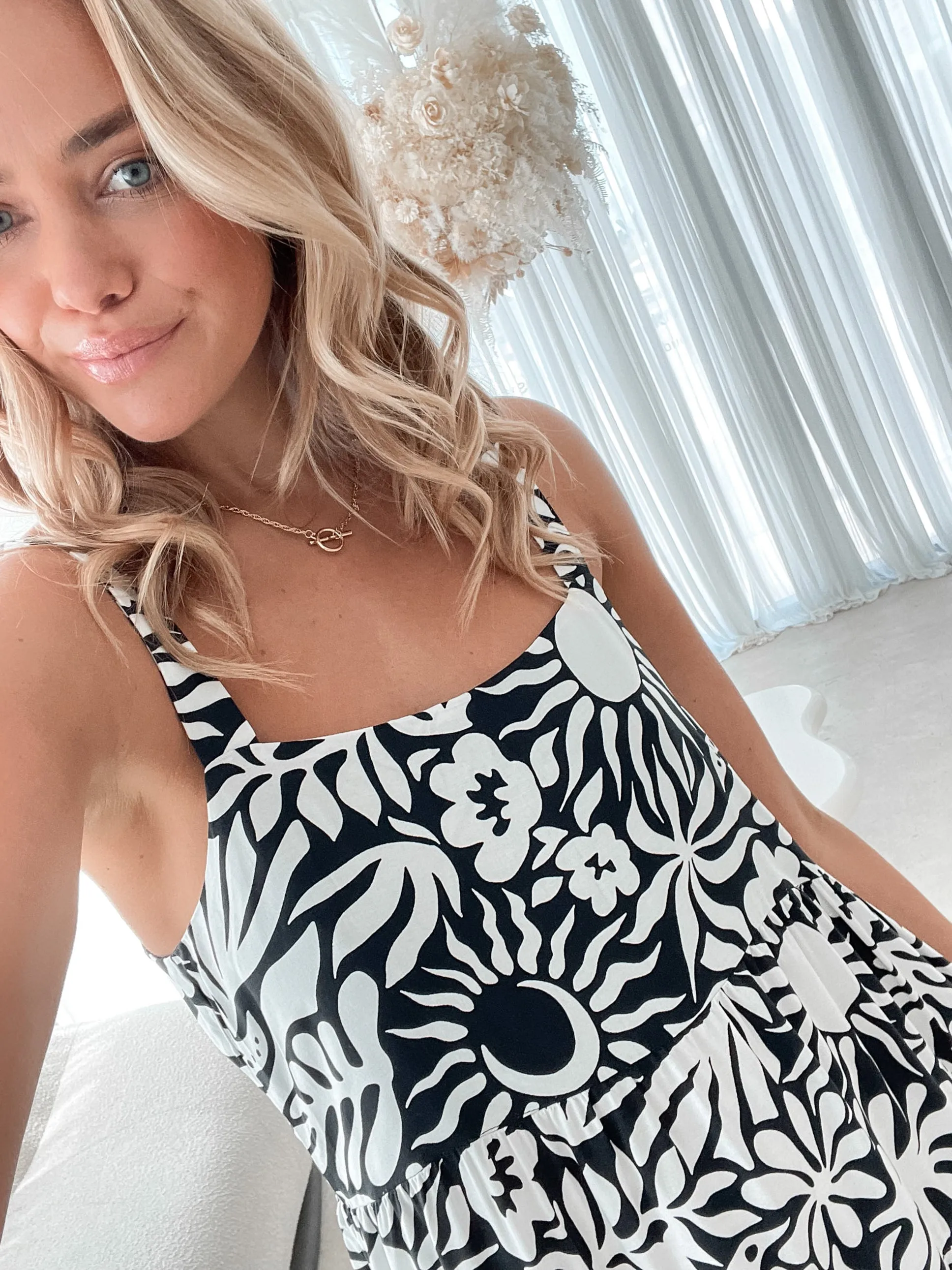 Cambria Dress - Black Print