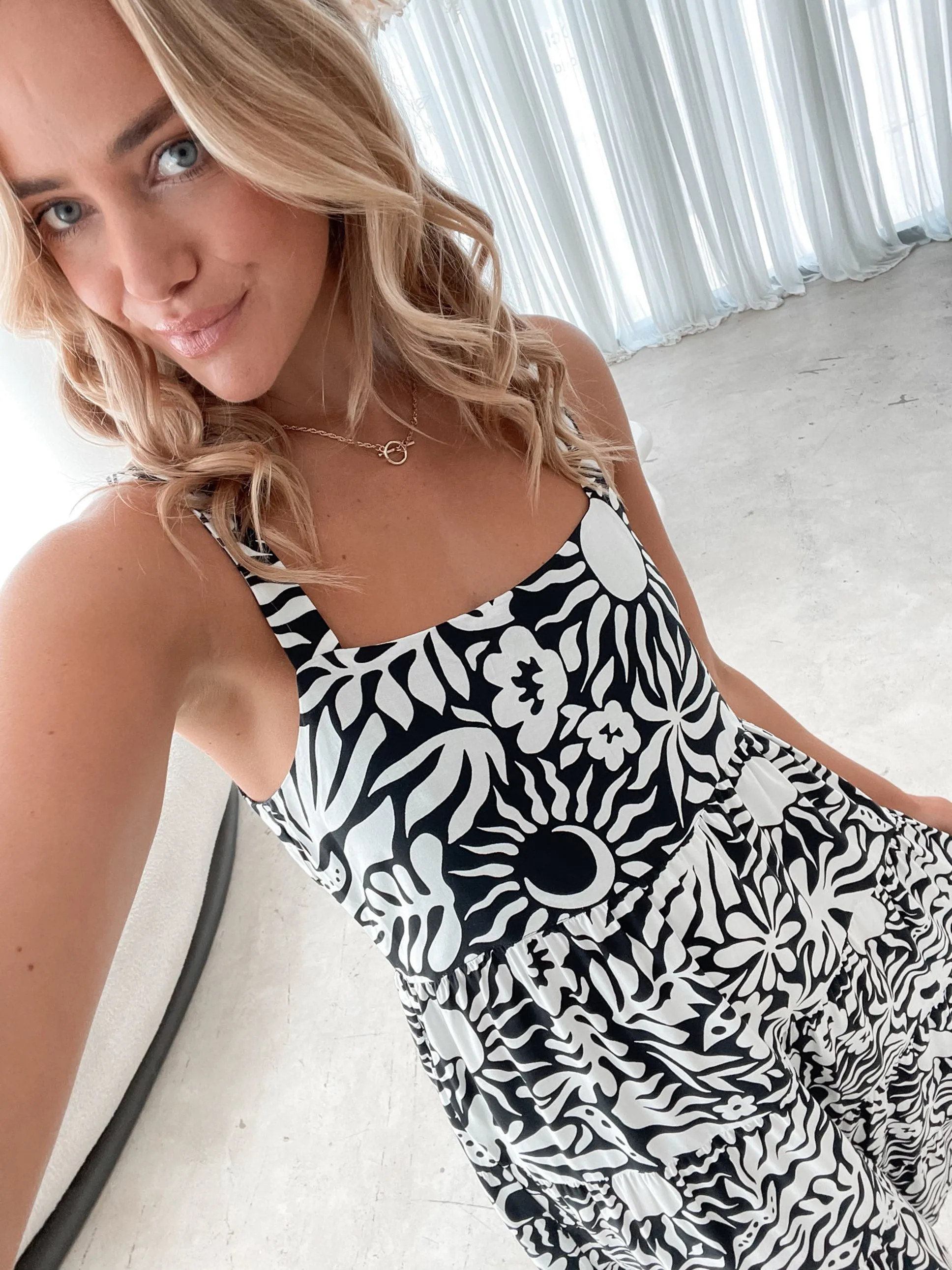 Cambria Dress - Black Print