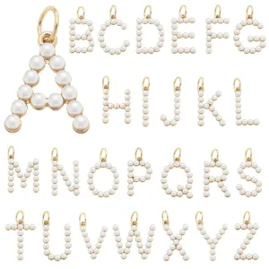 CANVAS STYLE CHARM BAR - Pearl Studded Letter Charms Assortment