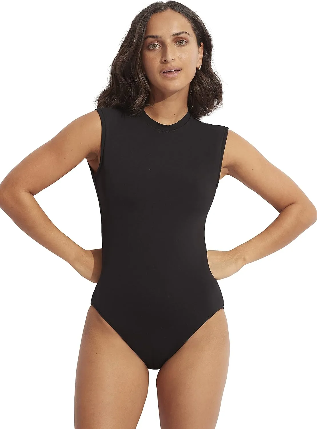 Cap Sleeve Full Coverage Open Back One Piece Swimsuit