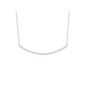 Carelle 18K Rose Gold Diamond Bar Modern Necklace
