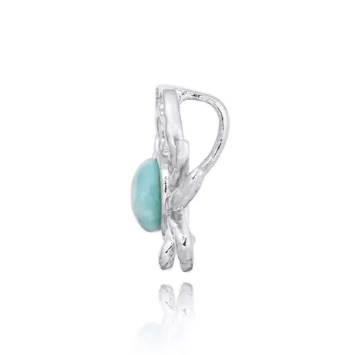 Caribbean Larimar Crab Pendant Necklace - Miami