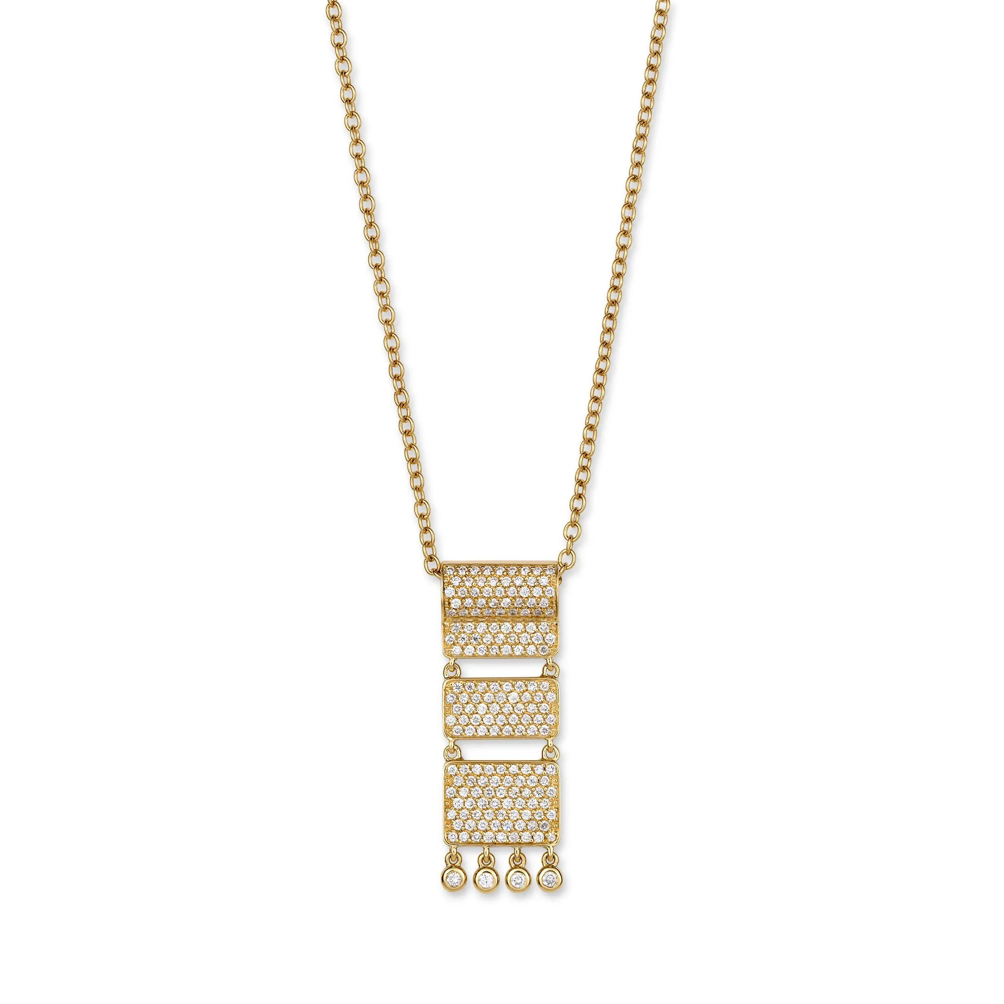 Carpet 18K Gold Pendant w. Diamonds