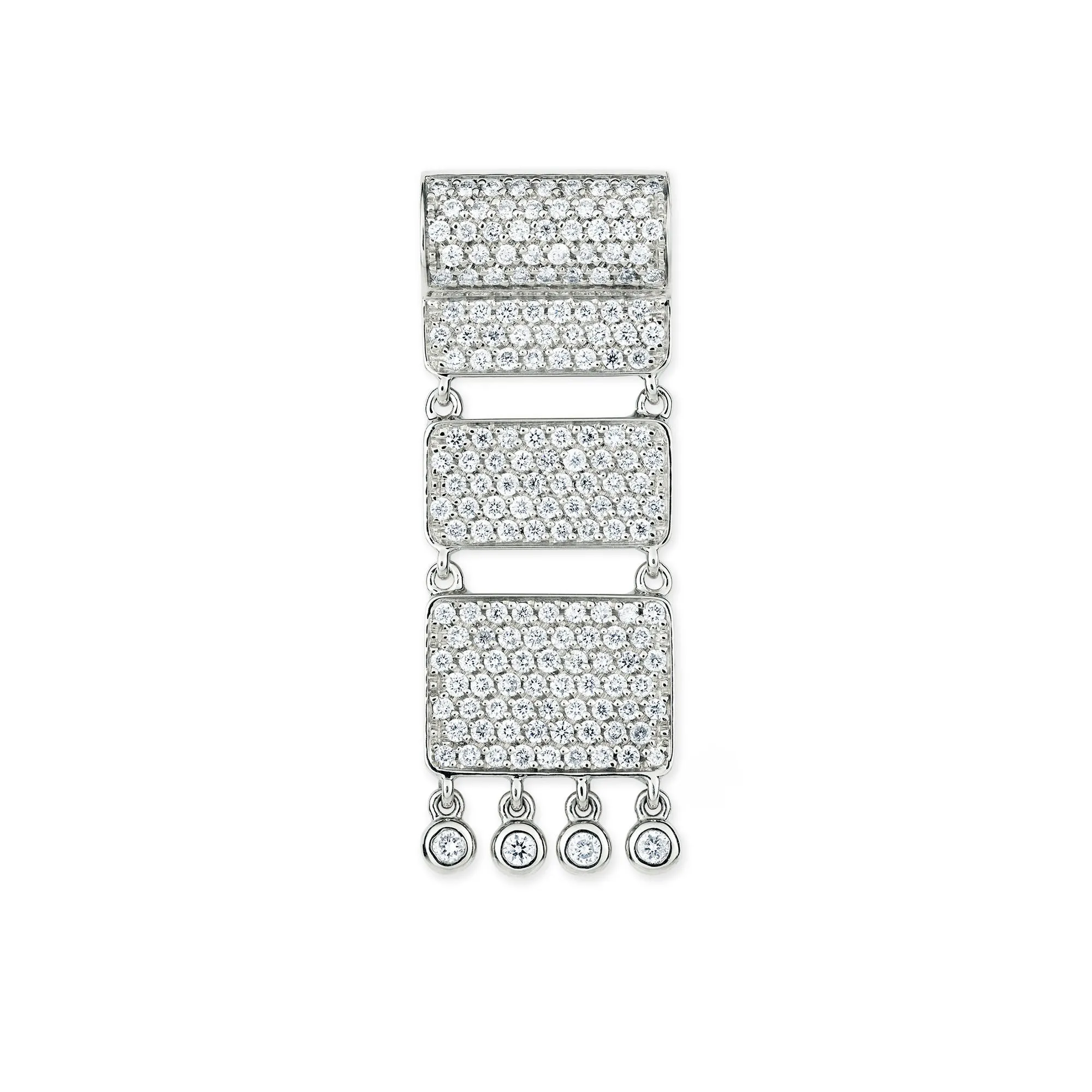 Carpet 18K Whitegold Pendant w. Diamonds