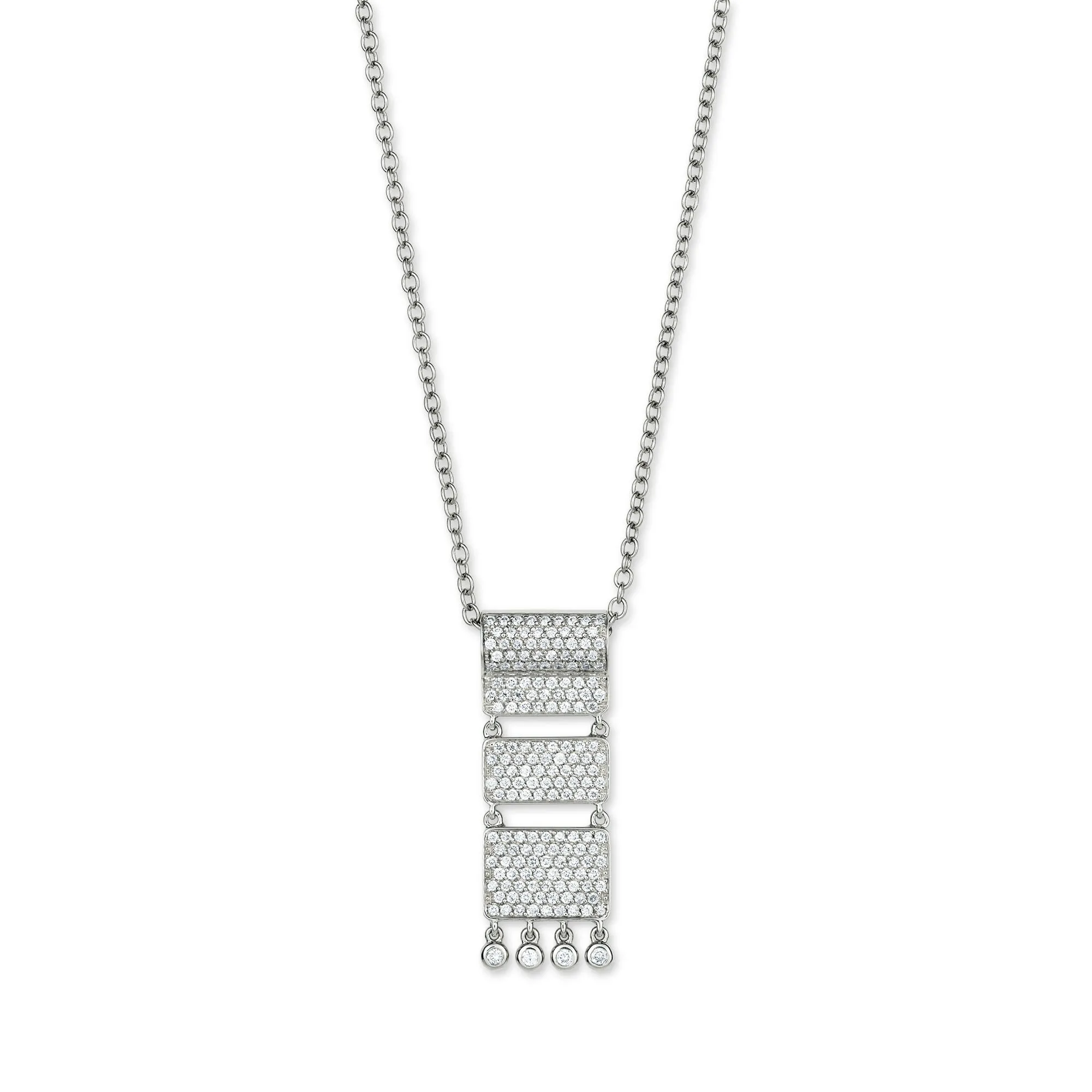 Carpet 18K Whitegold Pendant w. Diamonds