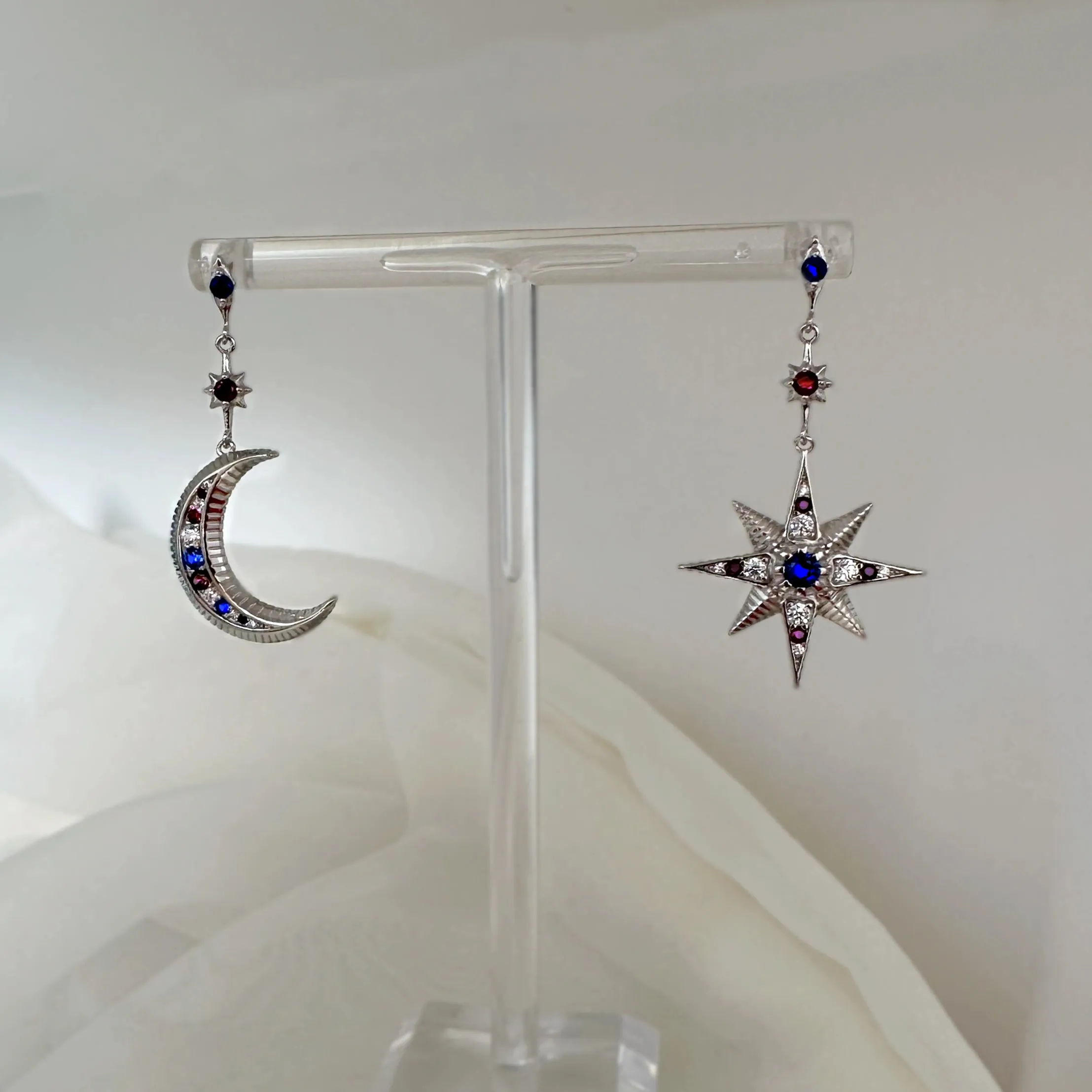 CELESTE MOON & STAR STUDS
