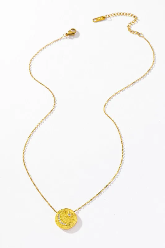 Celestial Tiny Pendant Charm Necklace, Spring Trends
