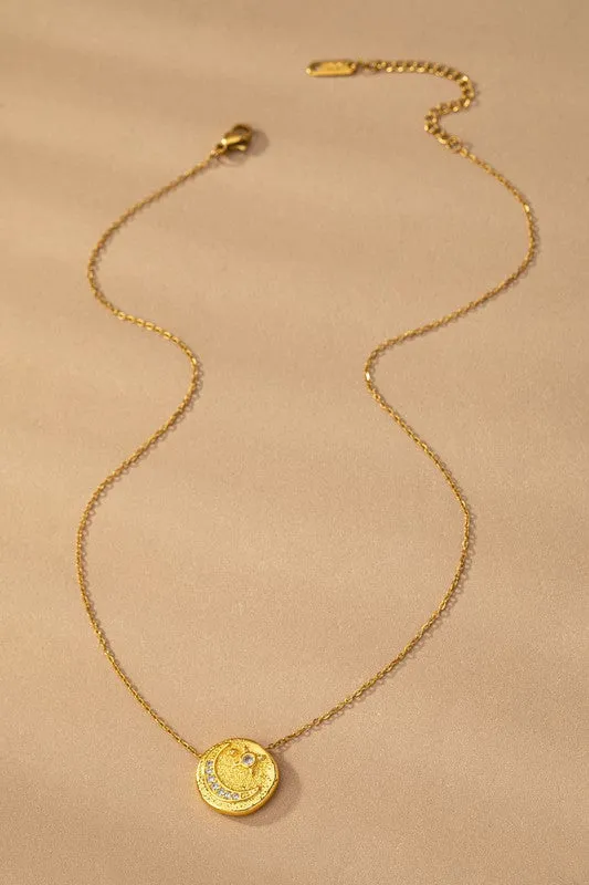 Celestial Tiny Pendant Charm Necklace, Spring Trends